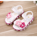 Girl's Flower Flat Sandals Summer Ankle Strap Dress Shoes For Kids